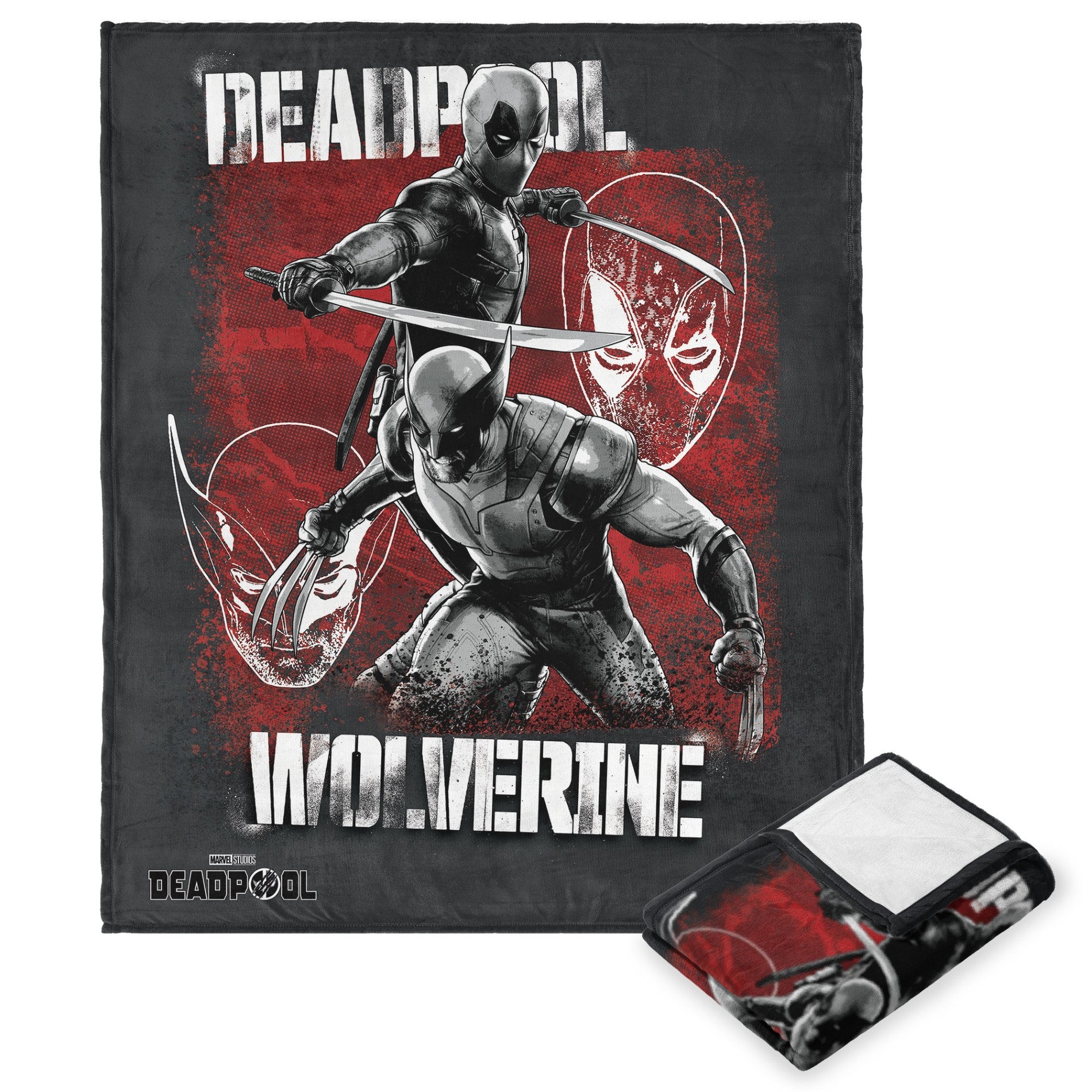 Marvels Deadpool 3 It's Time For Silk Touch Throw Blanket 50 x 60 Inches