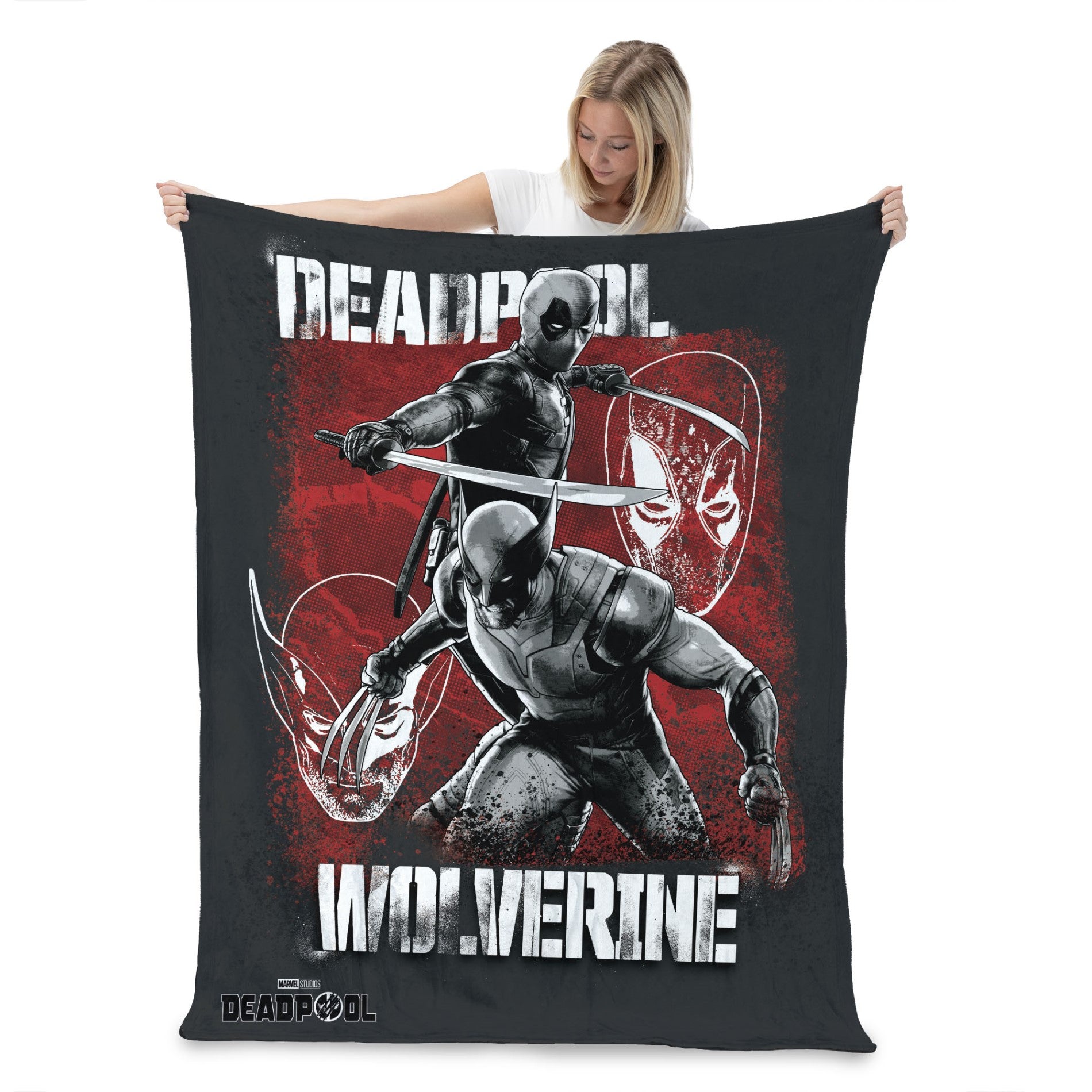 Marvels Deadpool 3 It's Time For Silk Touch Throw Blanket 50 x 60 Inches