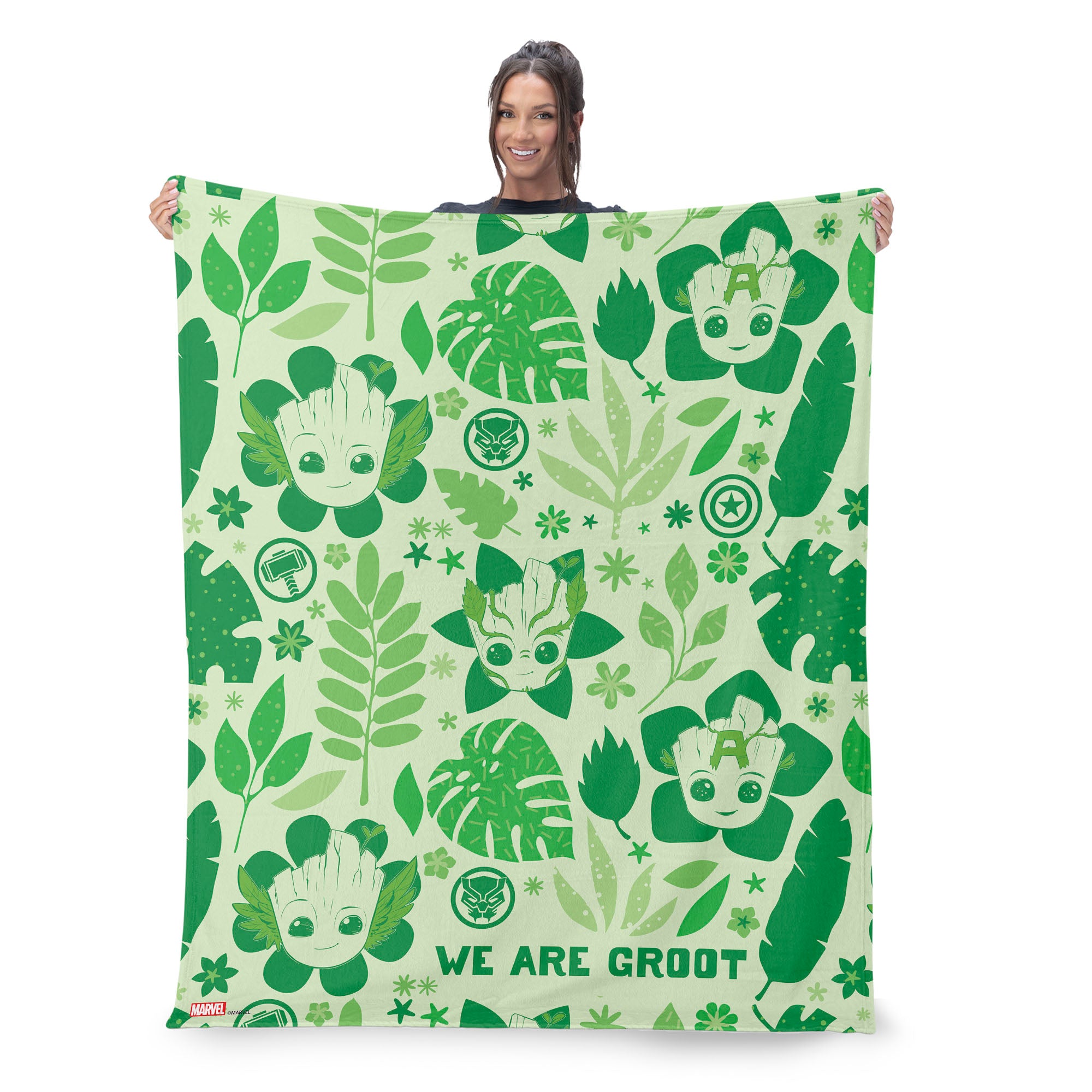 Marvel Guardians of the Galaxy Groot Garden Silk Touch Throw Blanket 50x60 Inches