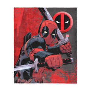 Marvel Deadpool Swordsman Silk Touch Throw Blanket 50x60 inches