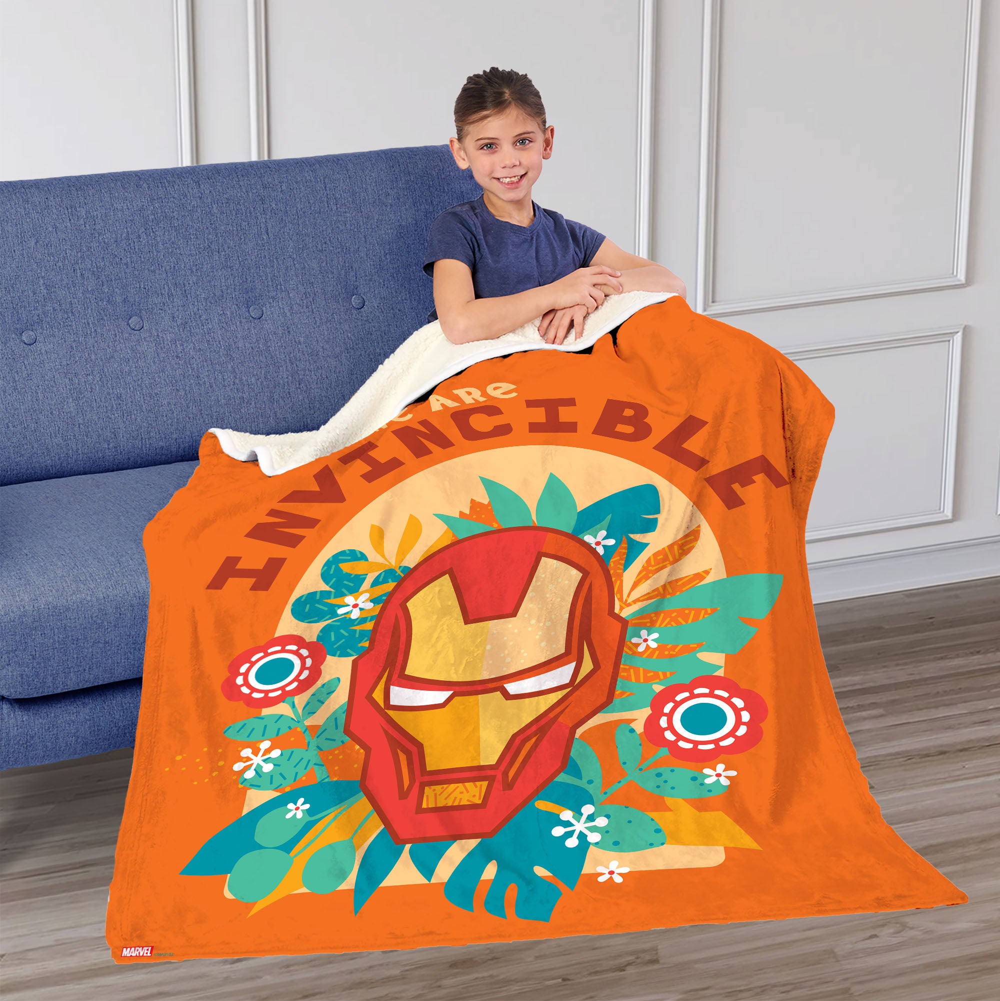 Marvel The Avengers We Are Invincible Silk Touch Sherpa Throw Blanket 50x60 Inches