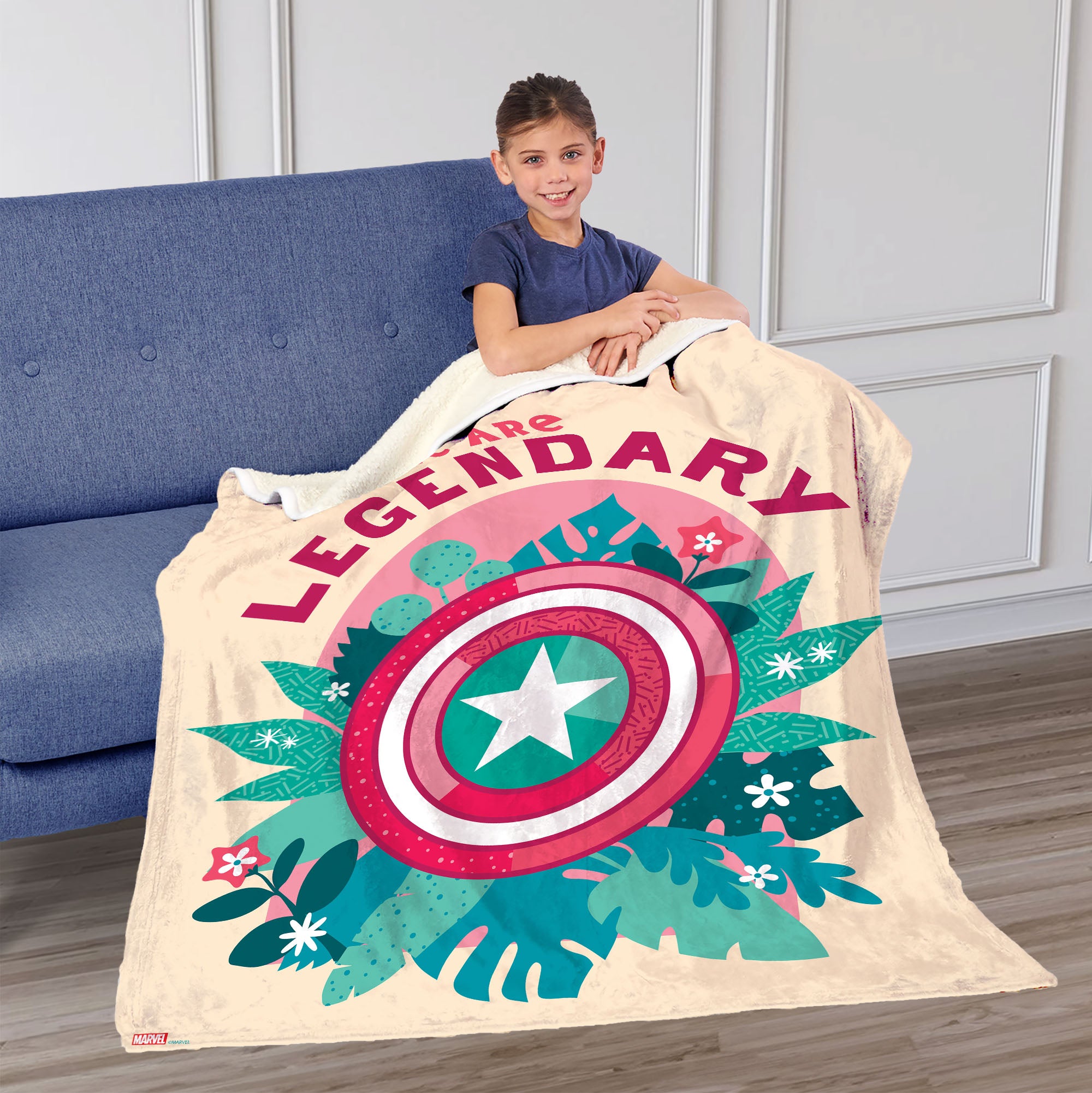 Marvel The Avengers We Are Legendary Silk Touch Sherpa Throw Blanket 50x60 Inches