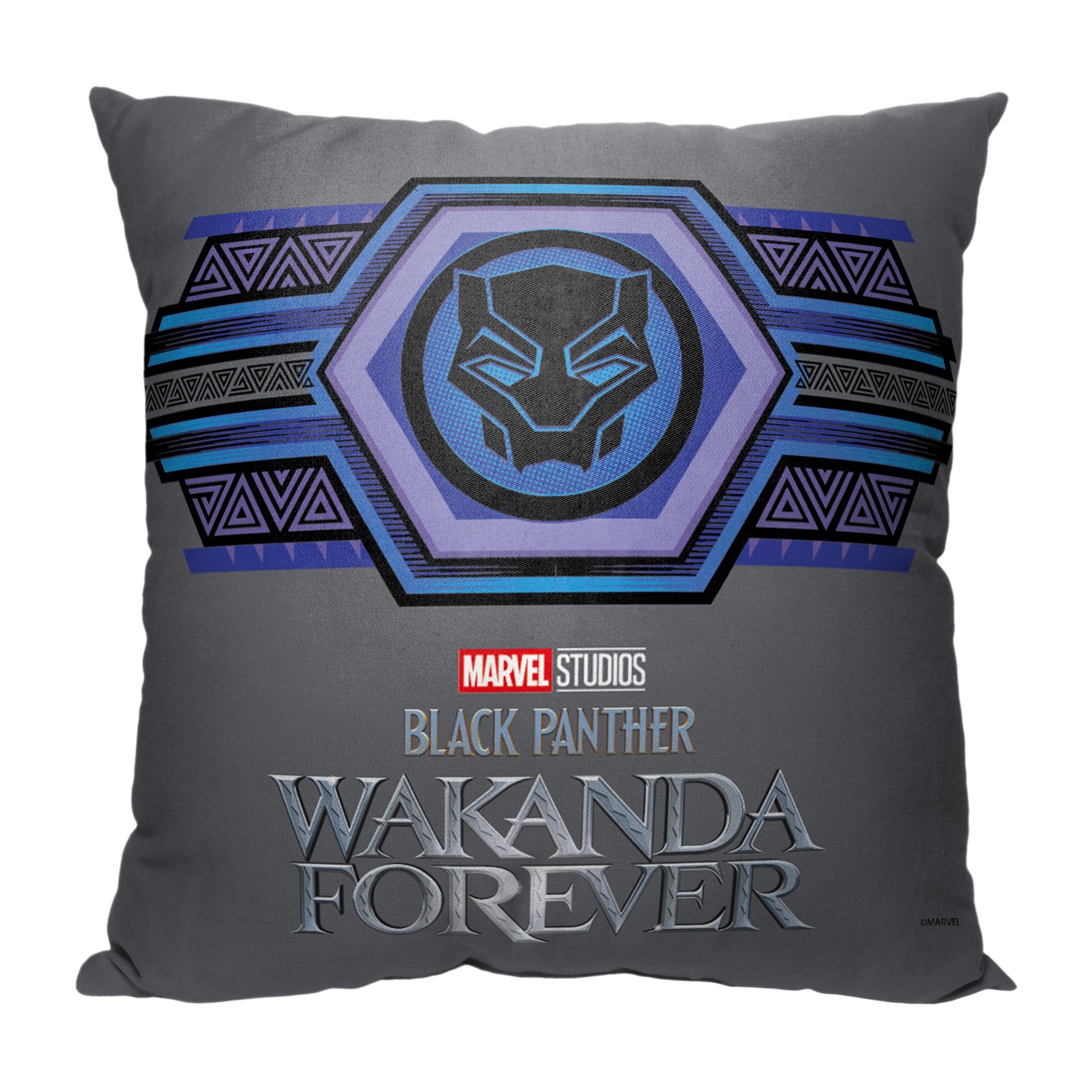 Marvel Black Panther Emblem Throw Pillow 18x18 Inches