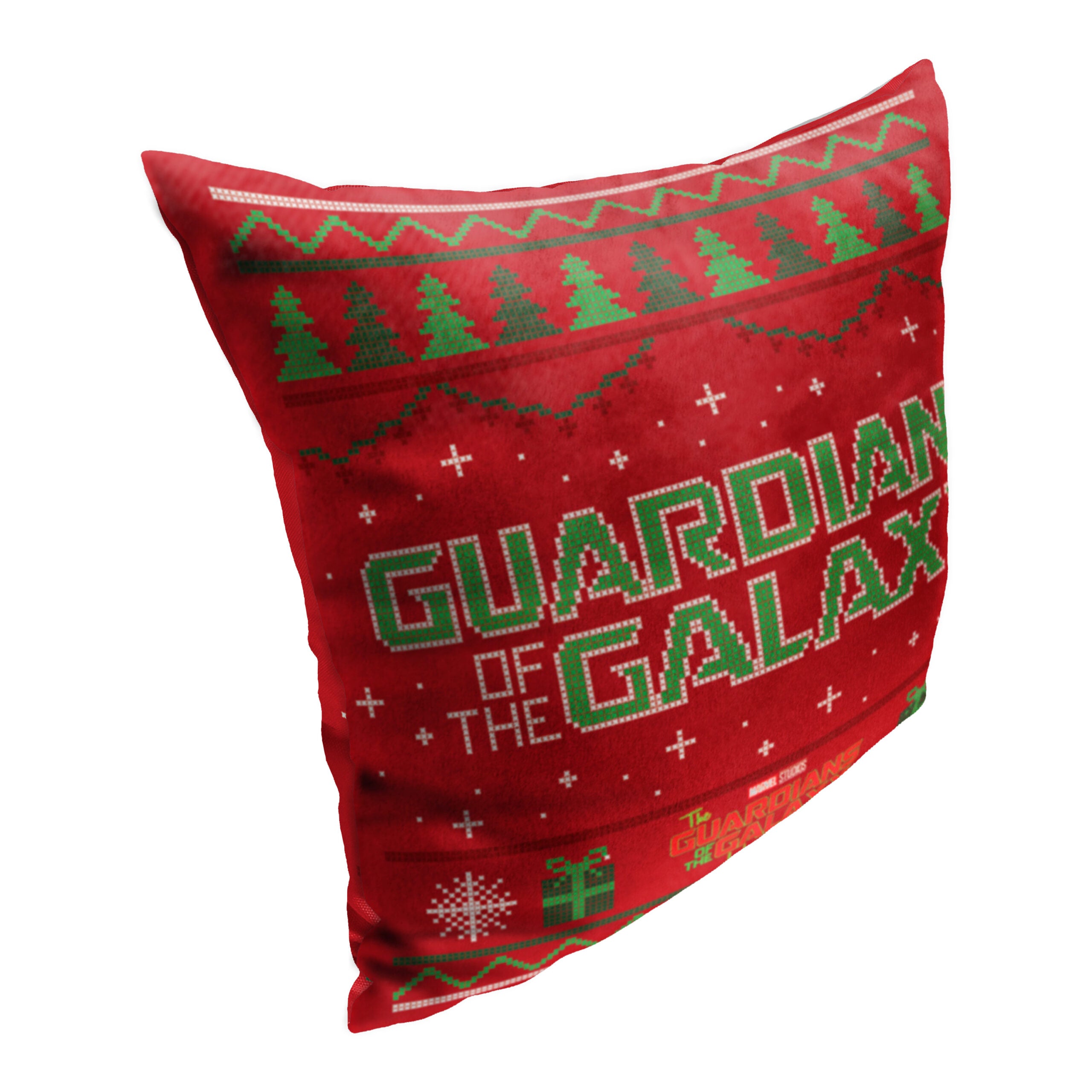 Marvel Guardians of the Galaxy Holiday Guardians Christmas Sweater Throw Pillow 18x18 Inches