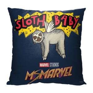 Marvel Ms Marvel Sloth Baby Throw Pillow 18x18 Inches