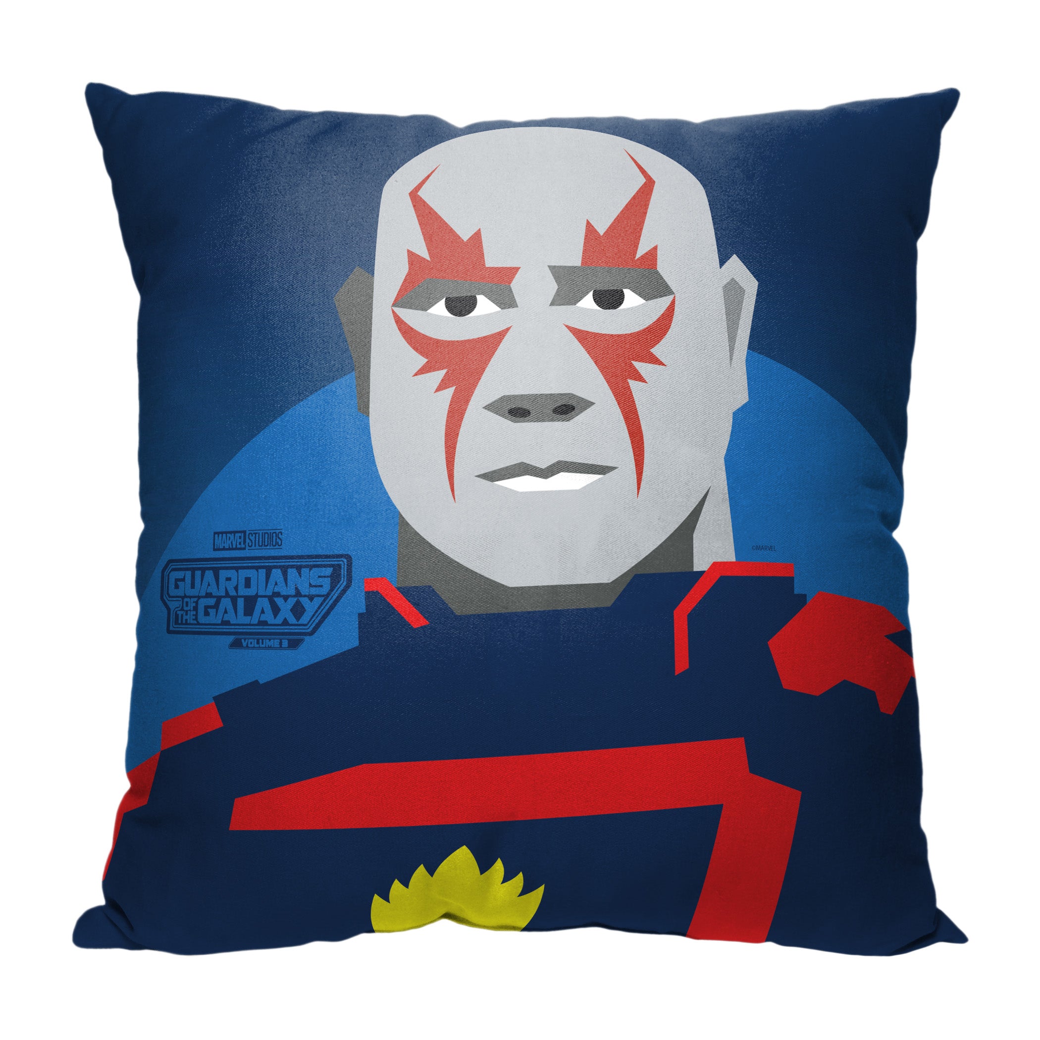 Marvel Guardians Of The Galaxy 3 Drax Throw Pillow 18x18 Inches