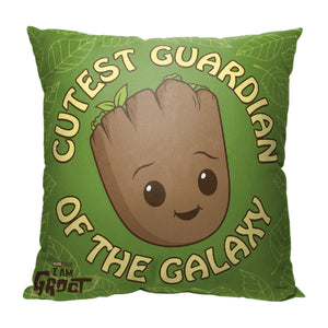 Marvel I Am Groot Cutest In The Galaxy Throw Pillow 18x18 Inches