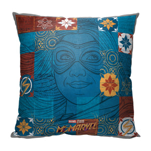 Marvel Ms Marvel Quilt Kamala Throw Pillow 18x18 Inches