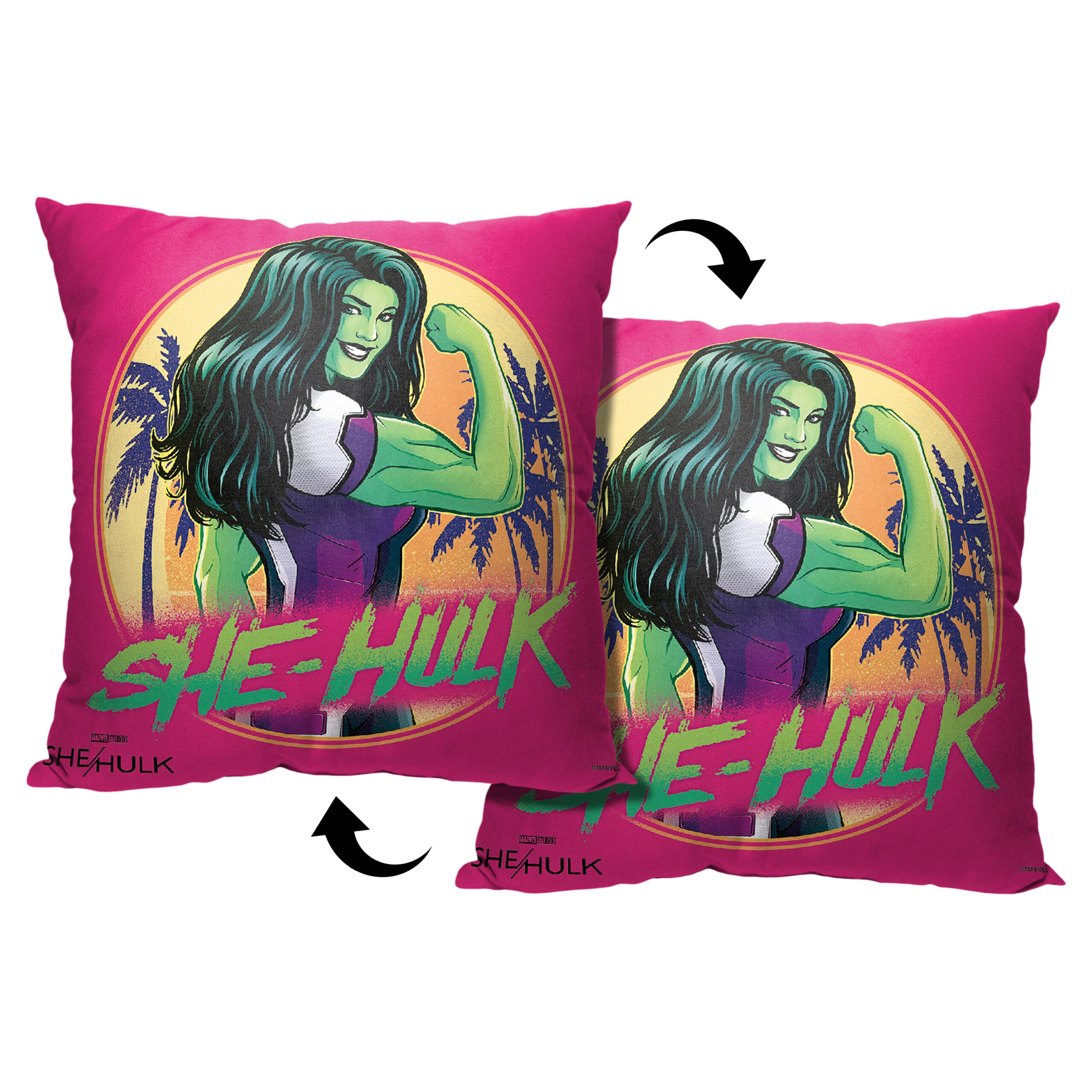 Marvel She Hulk Tropical She Hulk Throw Pillow 18x18 Inches