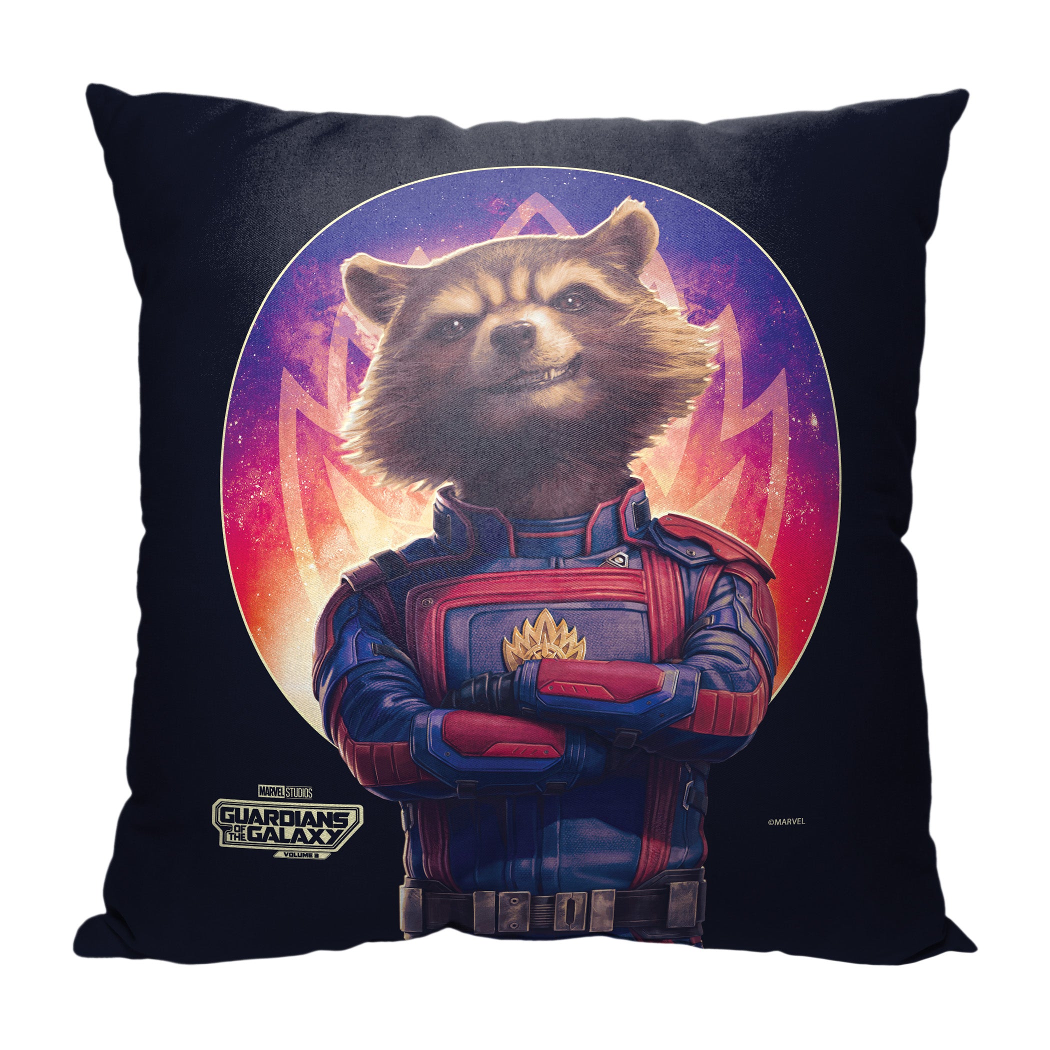 Marvel Guardians Of The Galaxy 3 Rocket Raccoon Throw Pillow 18x18 Inches