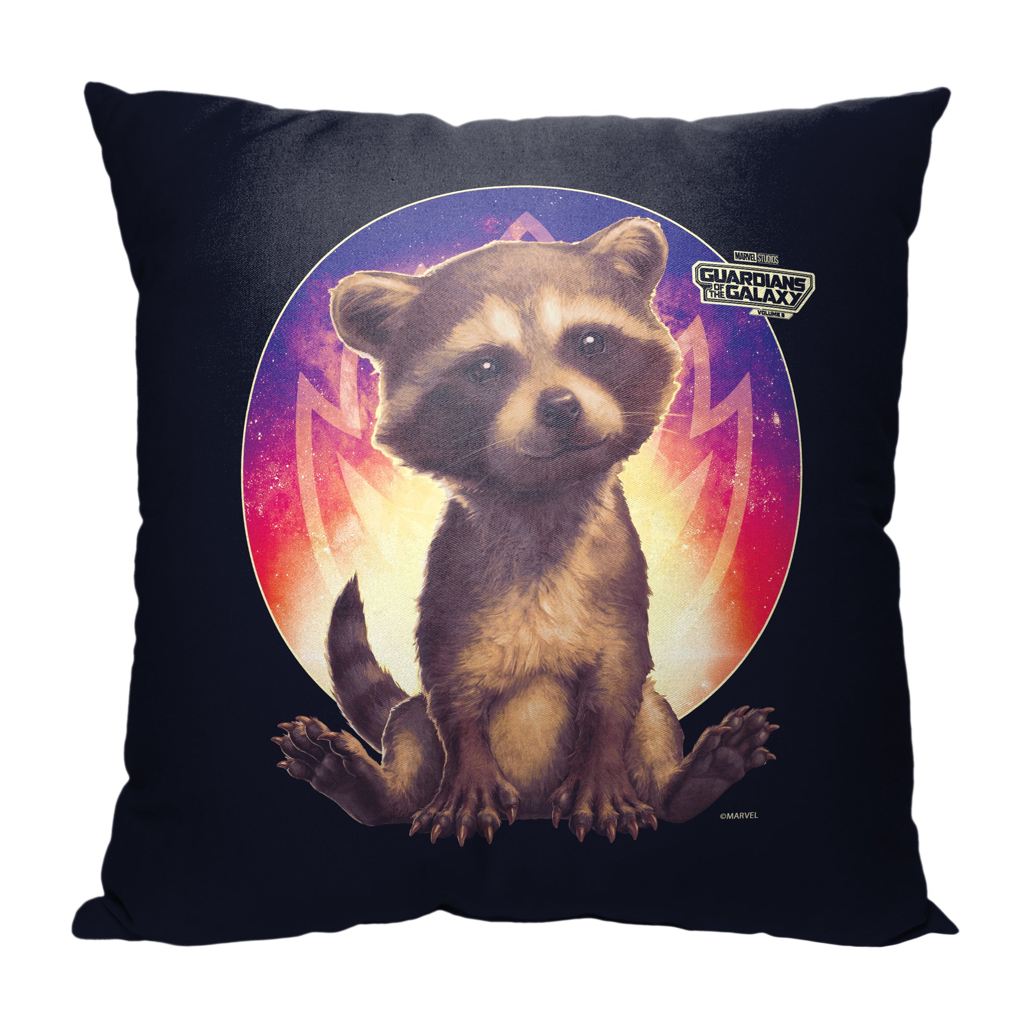 Marvel Guardians Of The Galaxy 3 Baby Rocket Throw Pillow 18x18 Inches