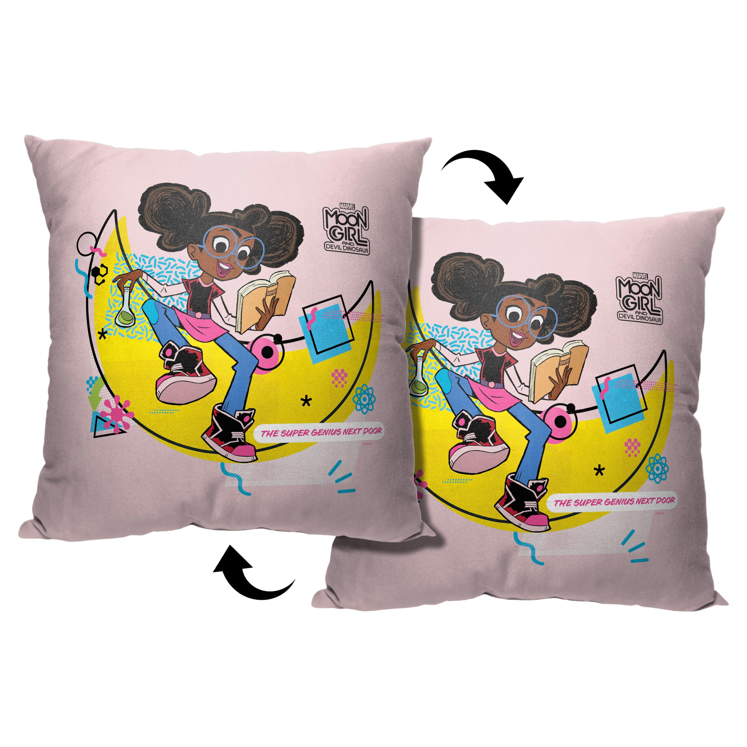 Marvel Moon Girl Super Genius Lu Throw Pillow 18x18 Inches