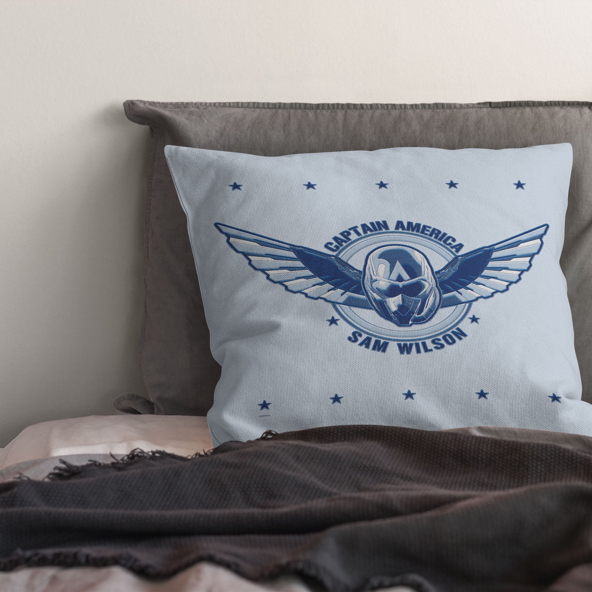 Marvel Captain America Sam Wilson Throw Pillow 18x18 Inches