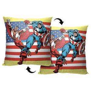 Marvel Captain America Captain And Falcon Throw Pillow 18x18 Inches