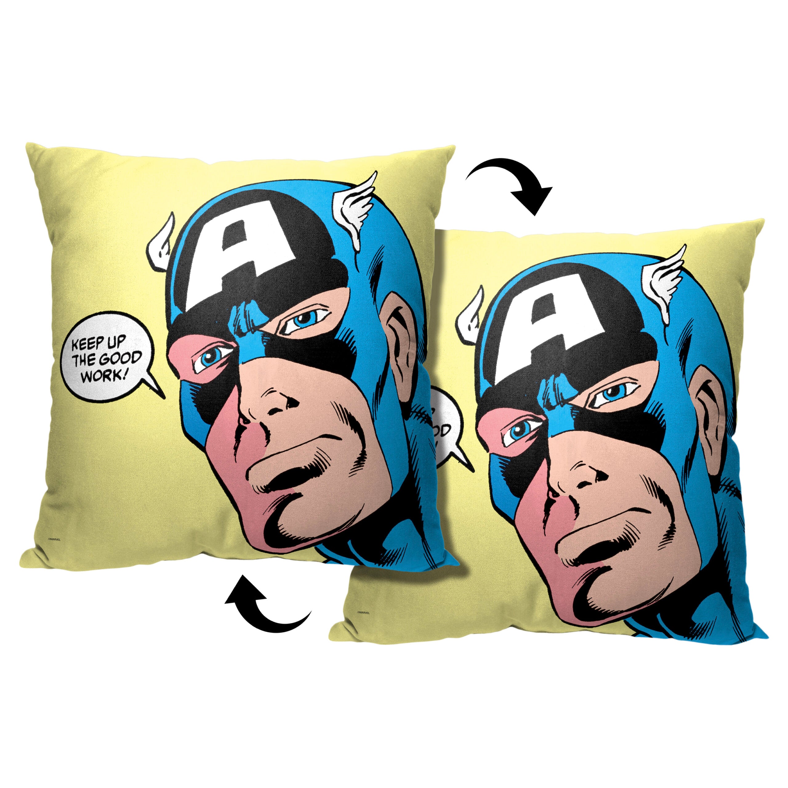 Marvel Captain America Good Work Throw Pillow 18x18 Inches