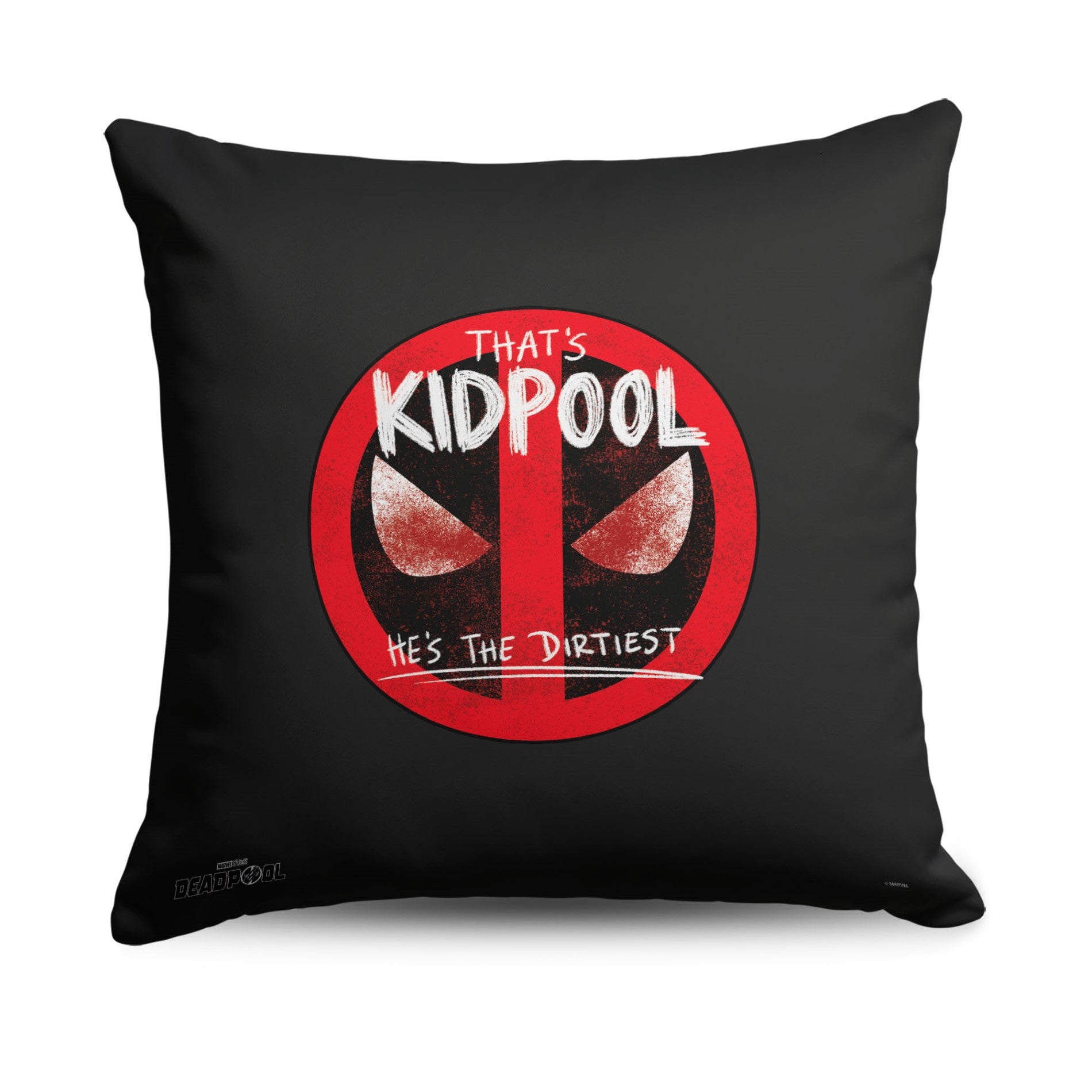 Marvels Deadpool 3 That's Kidpool  Throw Pillow 18 x 18 Inches