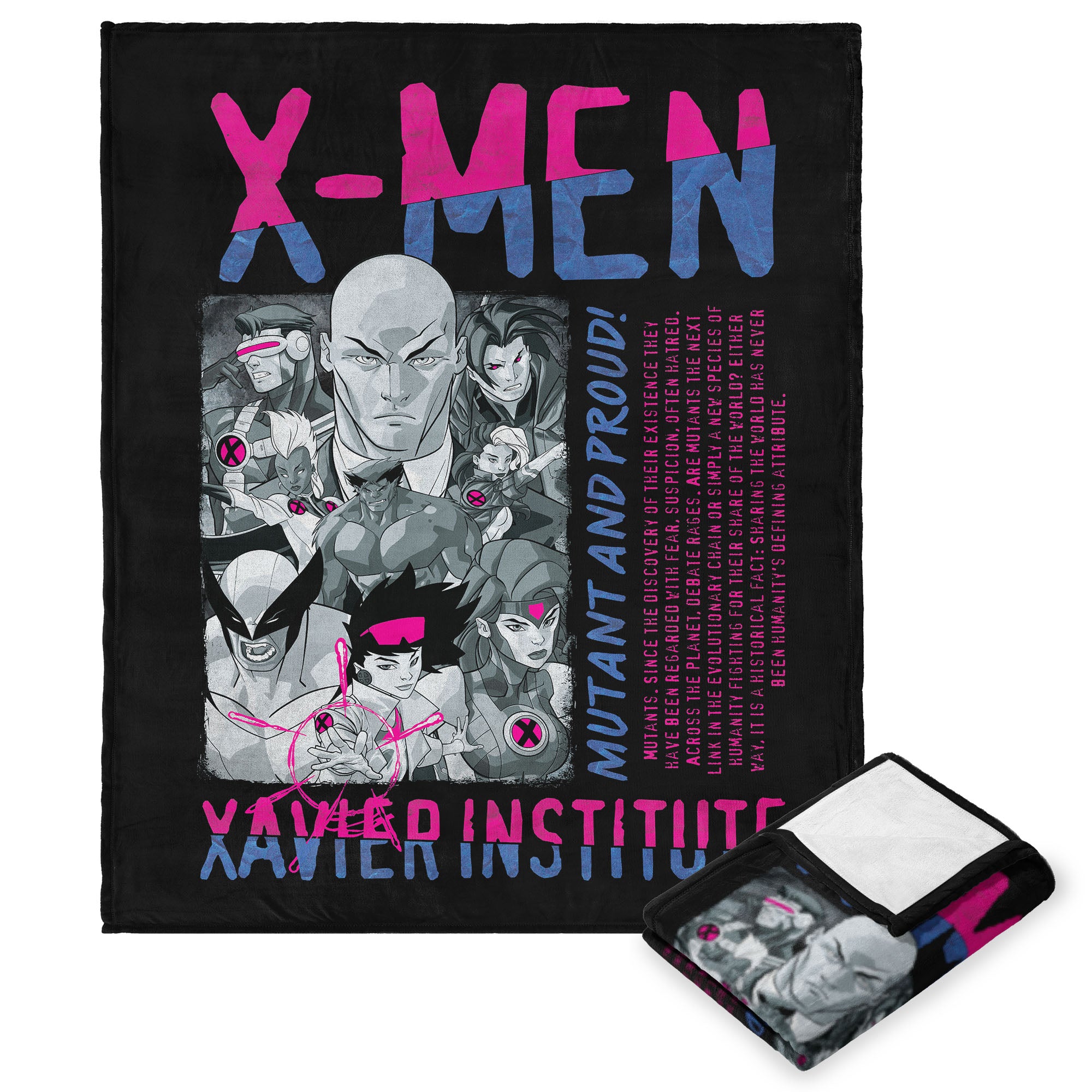 Marvel X-Men Adamantium Silk Touch Throw Blanket 40X50 Inches