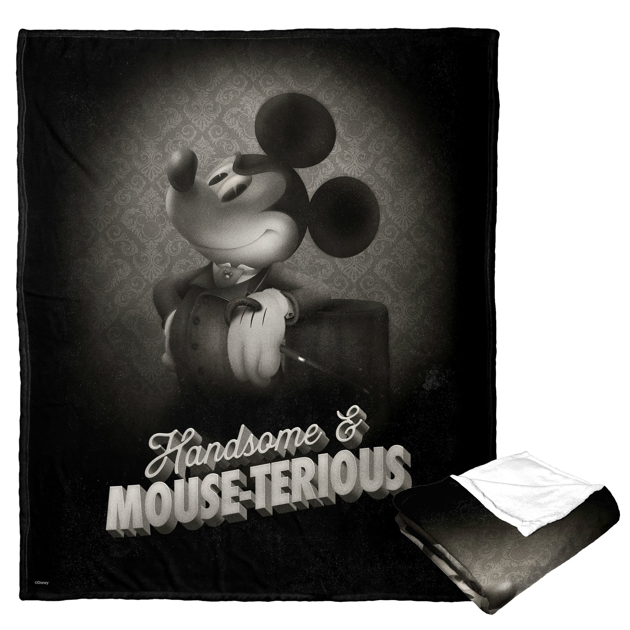 Disney Mickey Mouse Mouseterious Silk Touch Throw Blanket 50x60 Inches