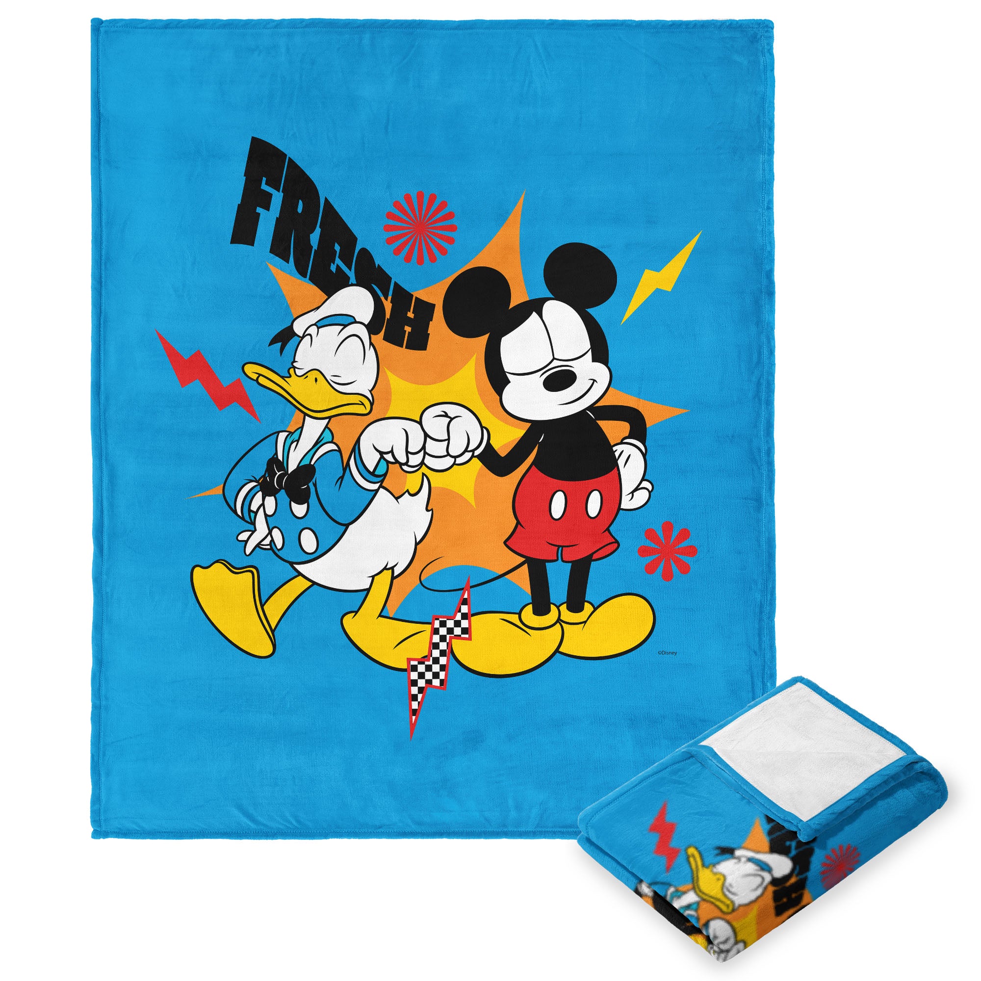 Disney Mickey Mouse Looking Fresh Silk Touch Throw Blanket 50x60 Inches