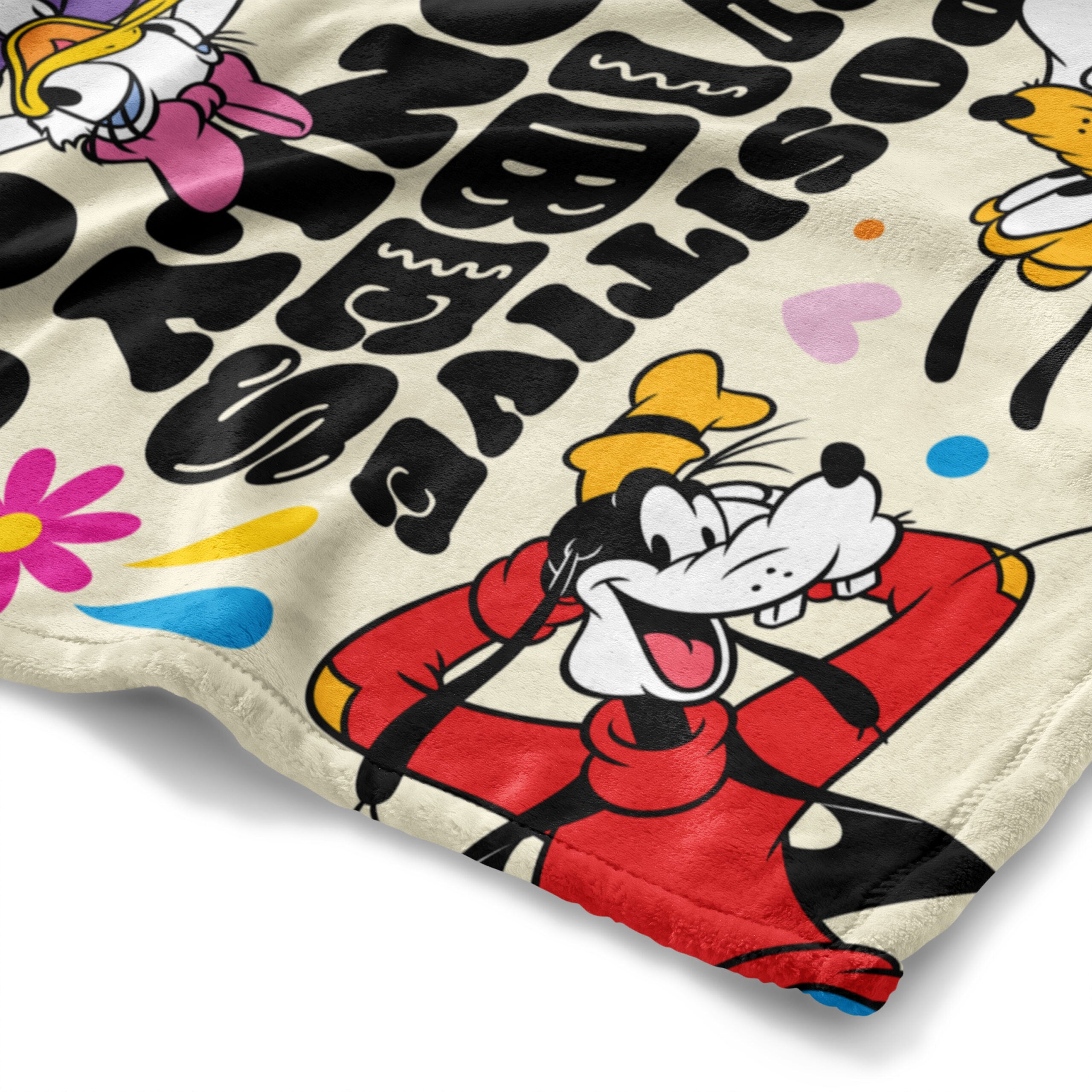 Disney Mickey Mouse Positive Vibes Silk Touch Throw Blanket 50x60 Inches