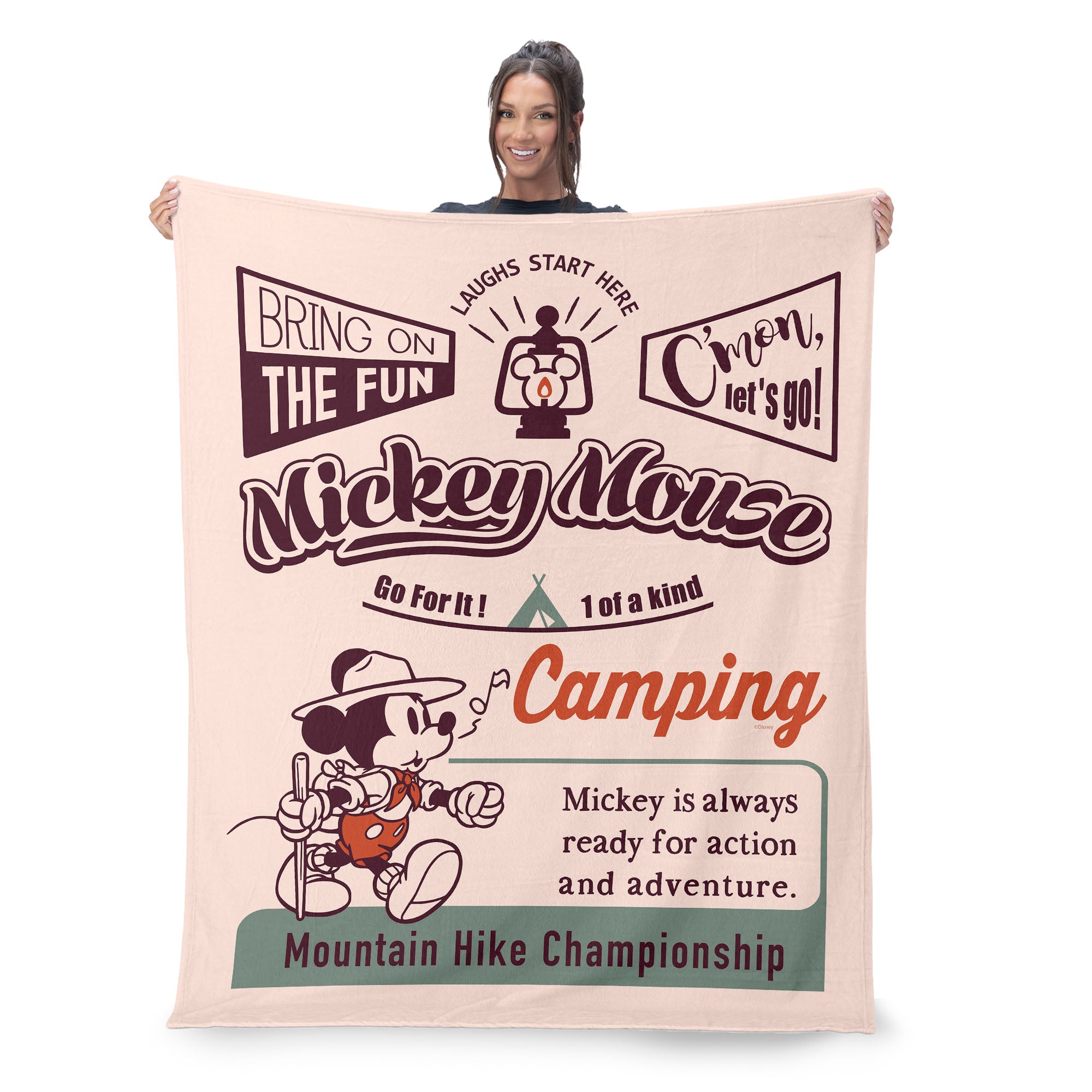 Disney Mickey Mouse Bring On The Fun Silk Touch Throw Blanket 50x60 Inches