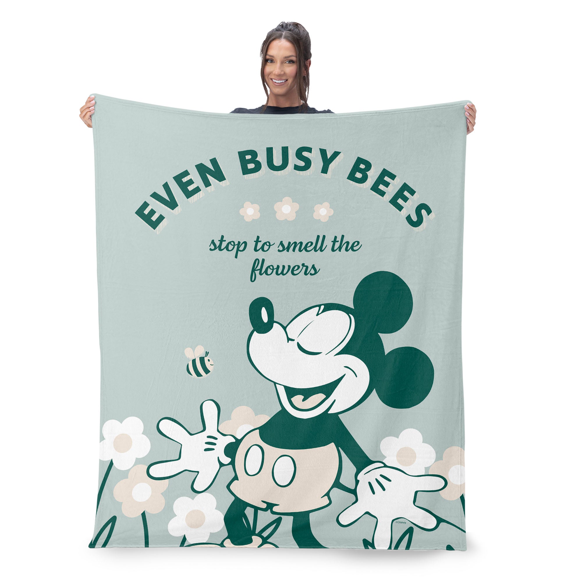 Disney Mickey Mouse Even Busy Bees Silk Touch Throw Blanket 50x60 Inches