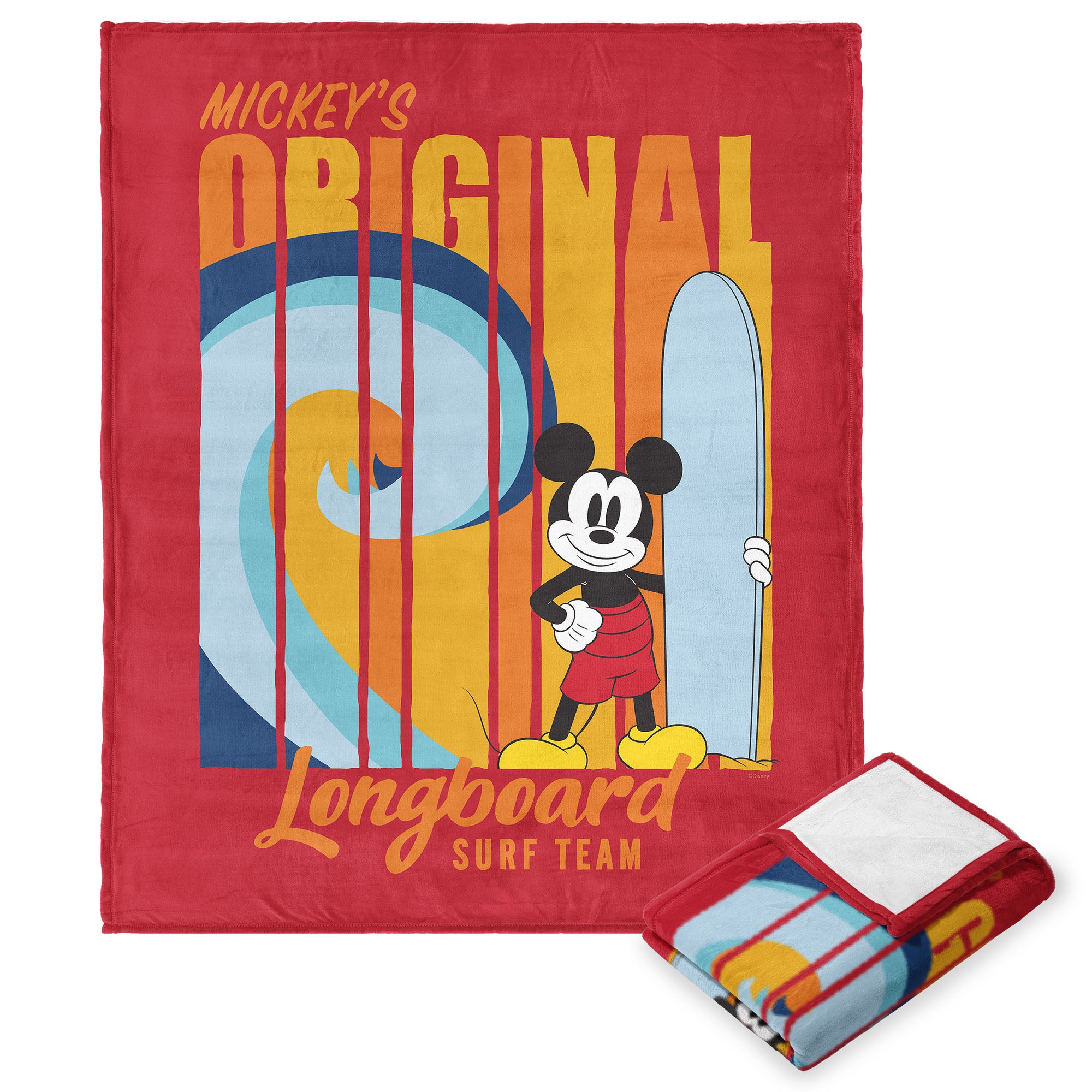 Disney Mickey & Friends Longboard Team Silk Touch Throw Blanket 50x60 Inches