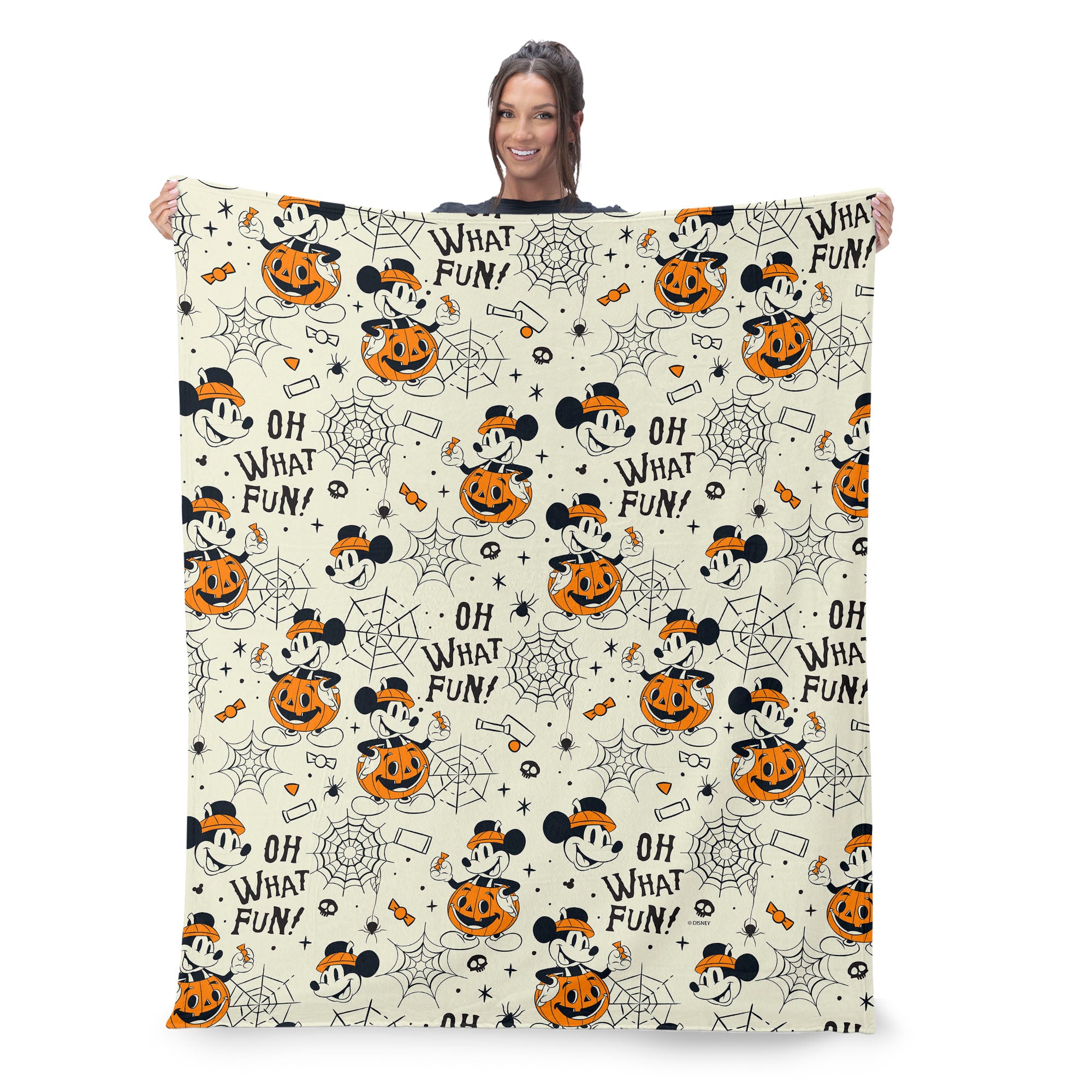 Disney Mickey Mouse Jack-o'-lantern Mickey Silk Touch throw Blanket 50X60 Inches