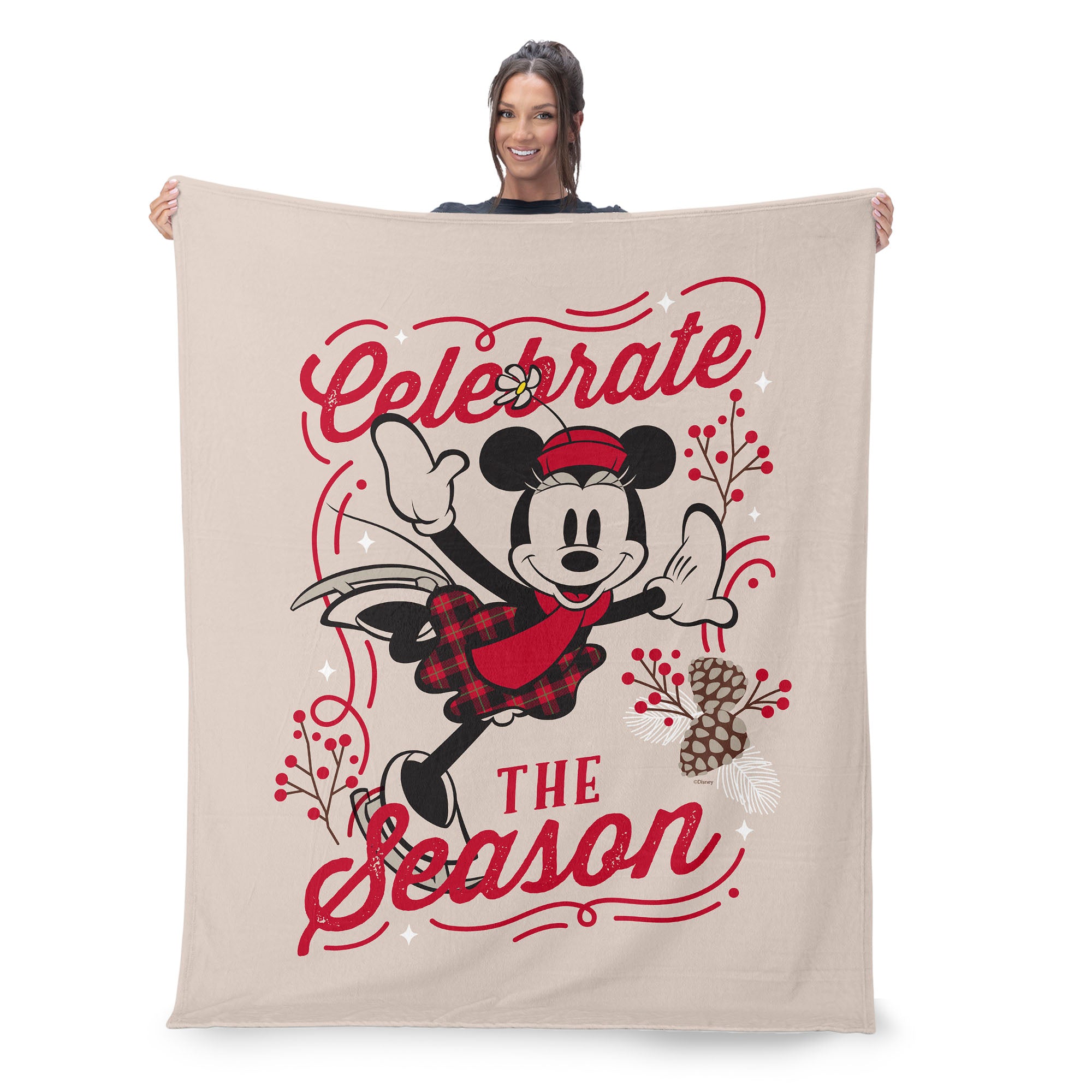 Disney Mickey & Friends Celebrate The Season Silk Touch Throw Blanket 50X60 Inches