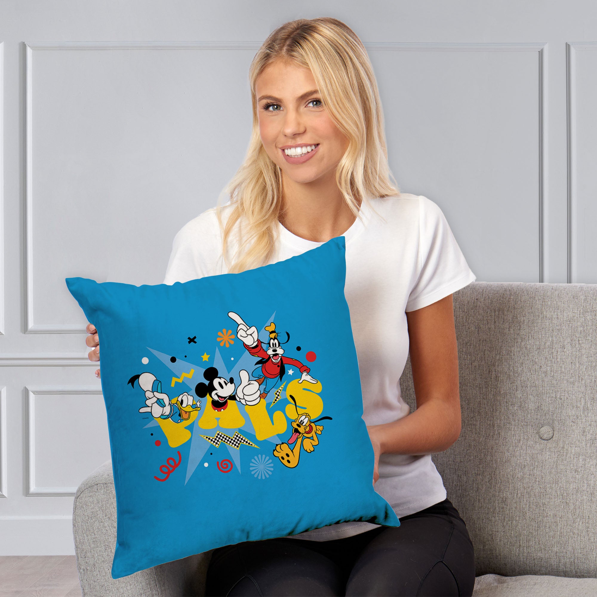 Disney Mickey Mouse Mickey's Pals Throw Pillow 18x18 Inches