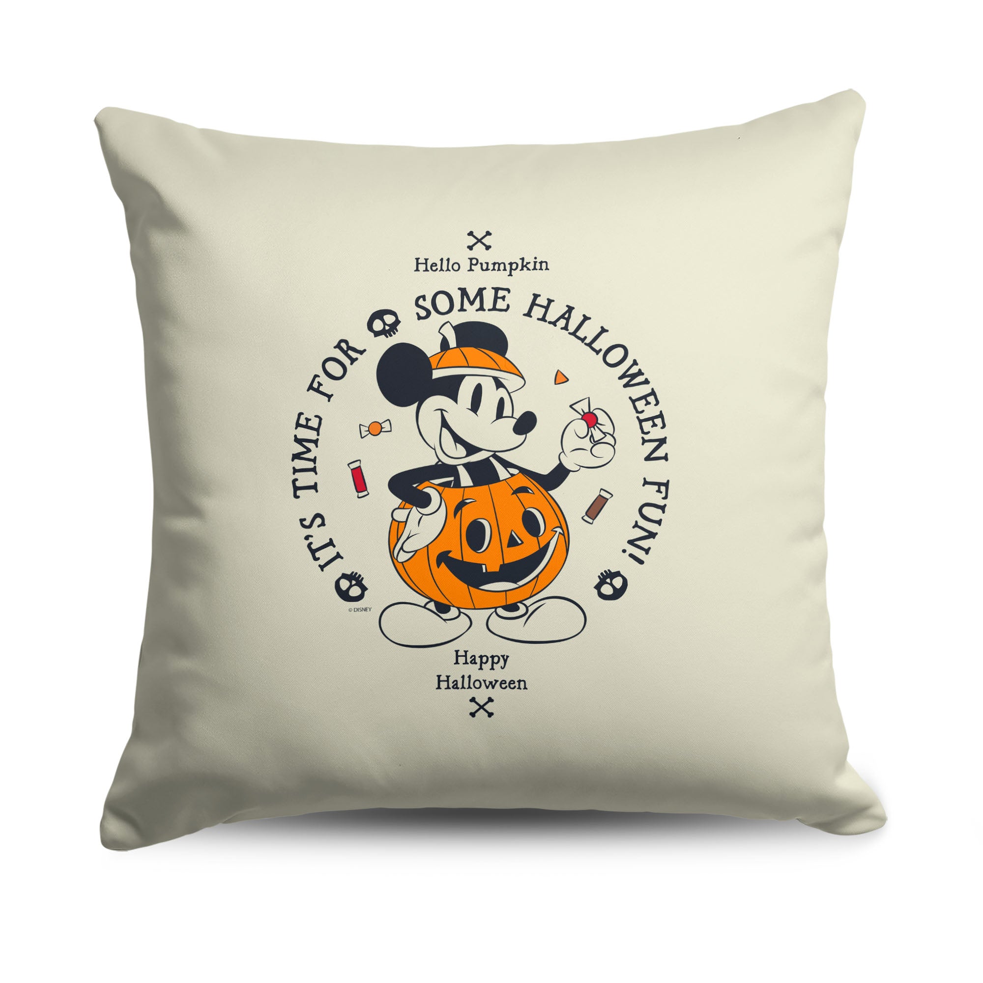 Disney Mickey Mouse Hello Pumpkin Throw Pillow 18X18