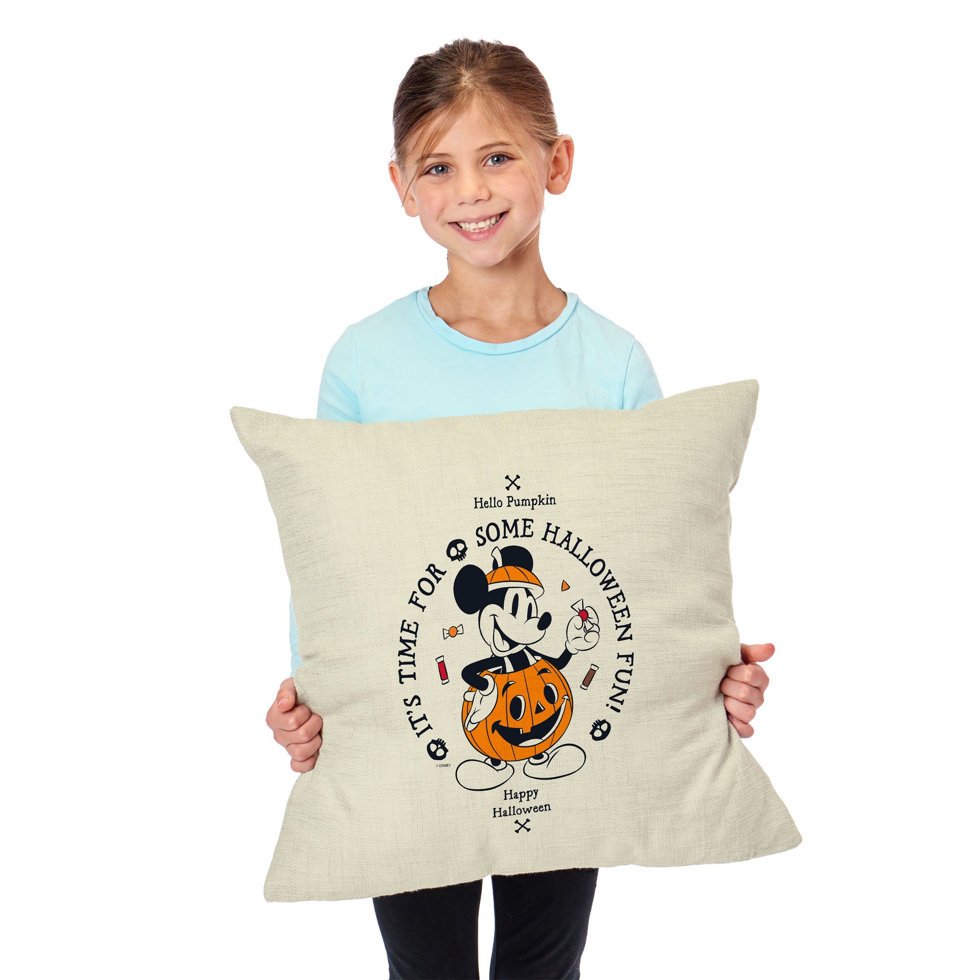 Disney Mickey Mouse Hello Pumpkin Throw Pillow 18X18