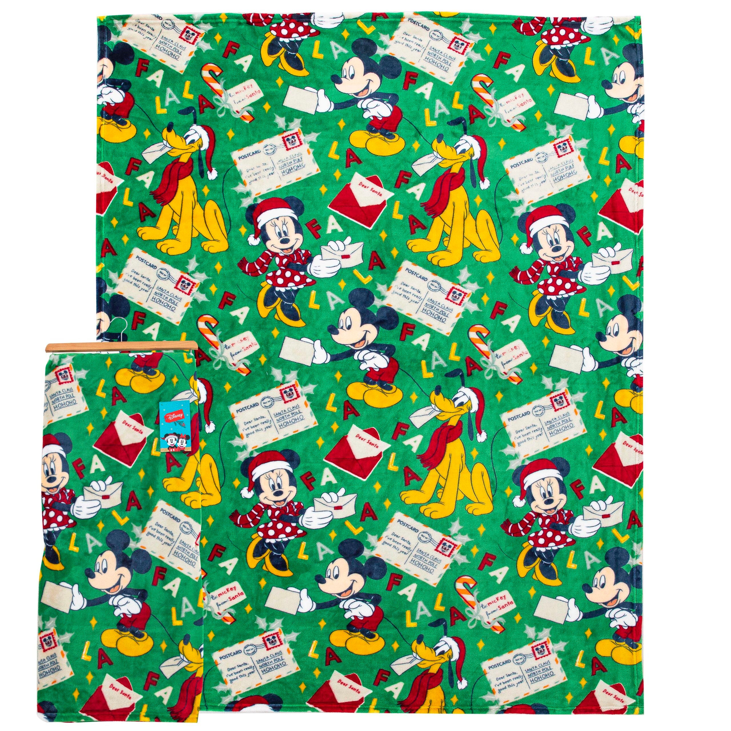 Disney Mickey Mouse Dear Santa Silk Touch Throw Blanket 50x70 Inches