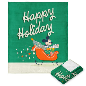 Disney Mickey Mouse Sleigh Mickey Silk Touch Throw Blanket 40X50 Inches