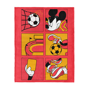 Mickey Mouse Yellow Card Silk Touch Throw Blanket 46x60 inches