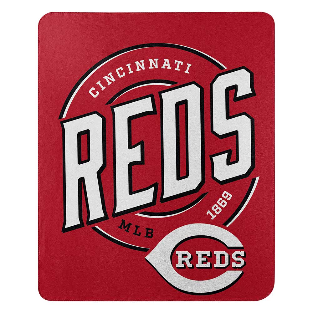 MLB Cincinnati Reds Campaign Fleece Throw Blanket 50x60 Inches