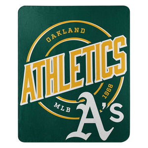 MLB Oakland AthleticsCampaign Fleece Throw Blanket 50x60 Inches