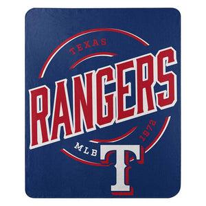 MLB Texas Rangers Campaign Fleece Throw Blanket 50x60 Inches