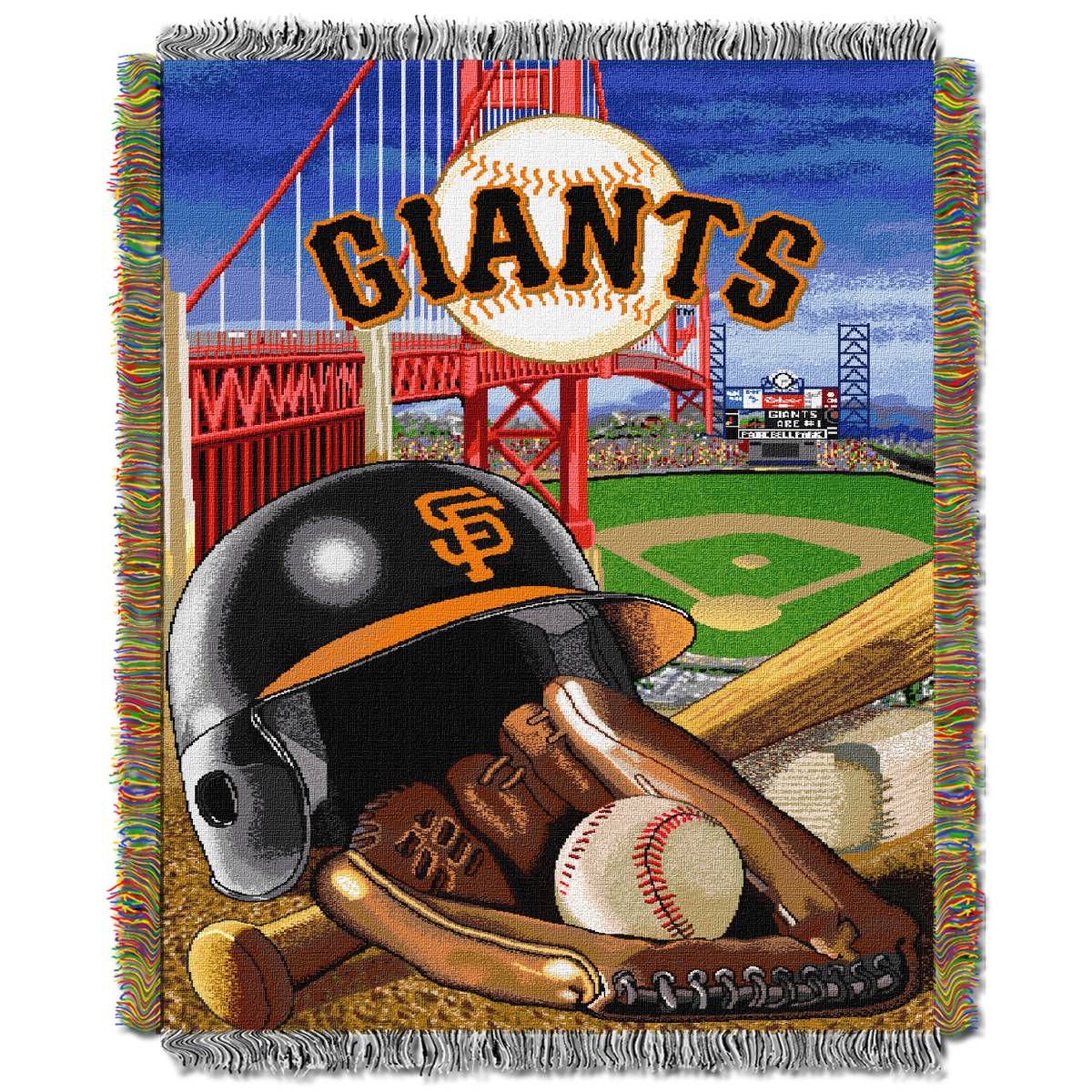 MLB San Francisco Giants Homefield Advantage Tapestry Throw Blanket 48x60 Inches