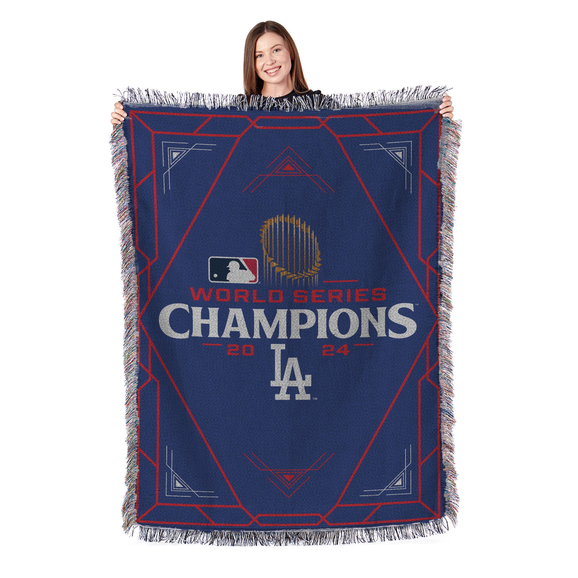 Los Angeles Dodgers 2024 MLB World Series Champs Tapestry Throw Blanket 48×60 Inches