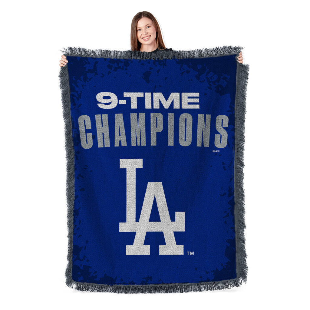 Los Angeles Dodgers 2025 MLB World Series Multi Champ Overdrive Woven Tapestry 48 x 60 inches