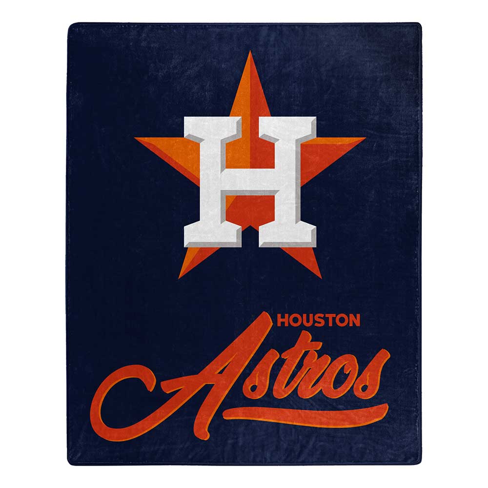 MLB Houston Astros Signature Raschel Throw Blanket 50x60 Inches