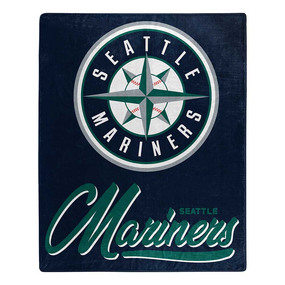 MLB Seattle Mariners Signature Raschel Throw Blanket 50x60 Inches