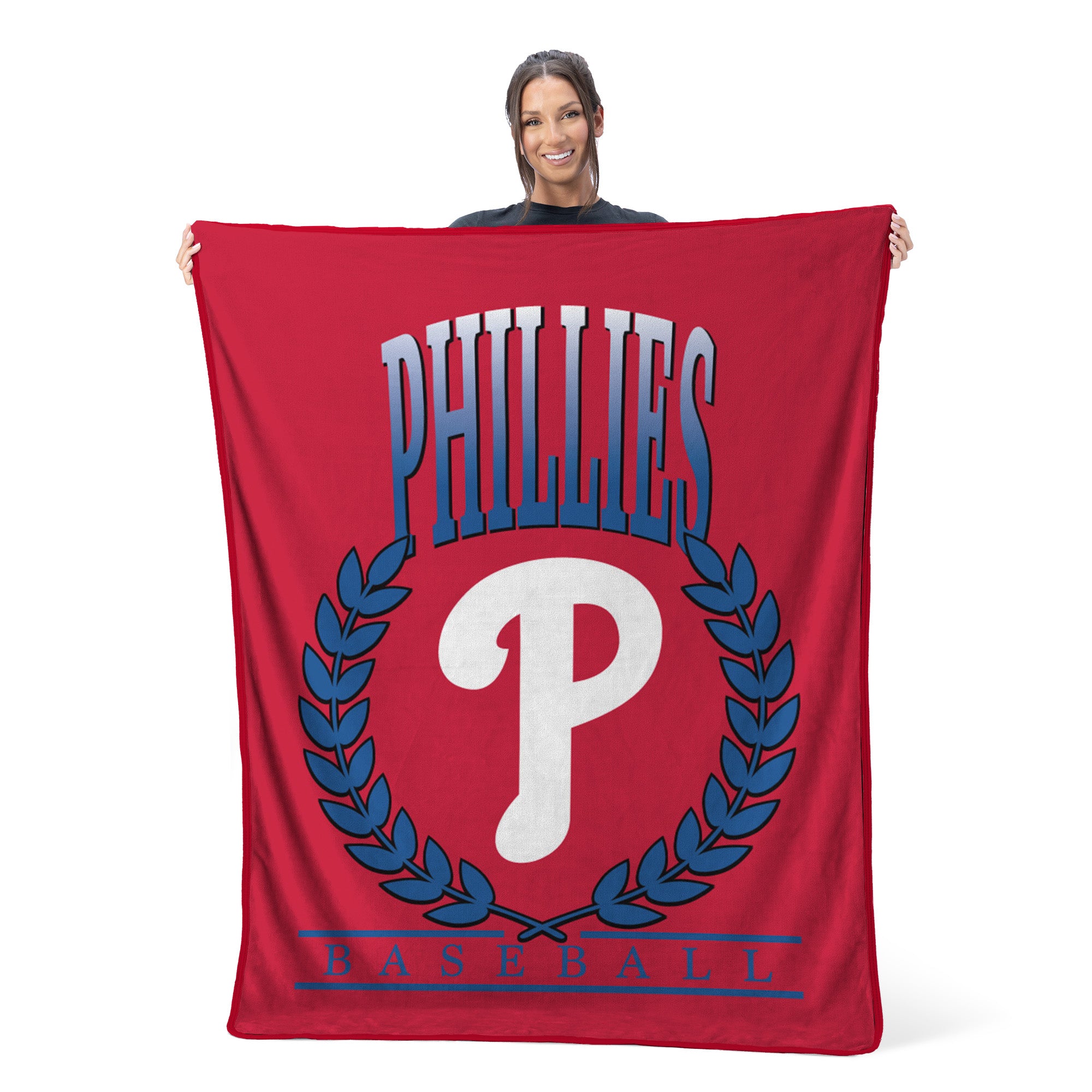 Philadelphia Phillies MLB Plateau Silk Touch Throw Blanket 46X60 Inches