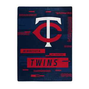 MLB Minnesota Twins Digitize Raschel Throw Blanket 60x80Inches