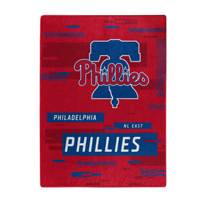 MLB Philadelphia Phillies Digitize Raschel Throw Blanket 60x80Inches