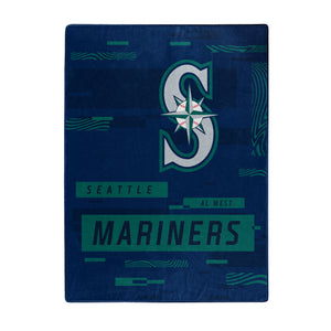 MLB Seattle Mariners Digitize Raschel Throw Blanket 60x80Inches