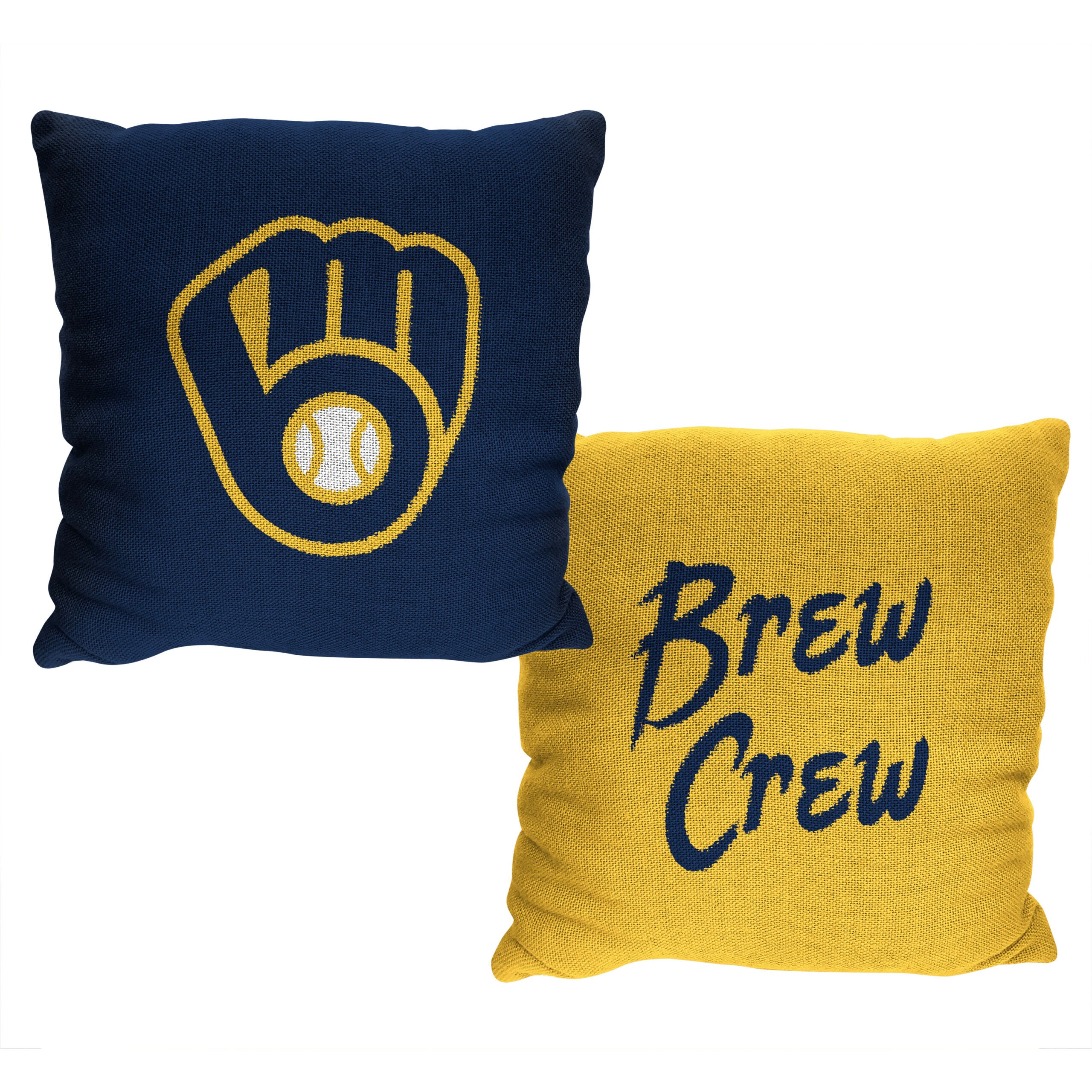 MLB Milwaukee Brewers Invert Pillow 20x20 Inches