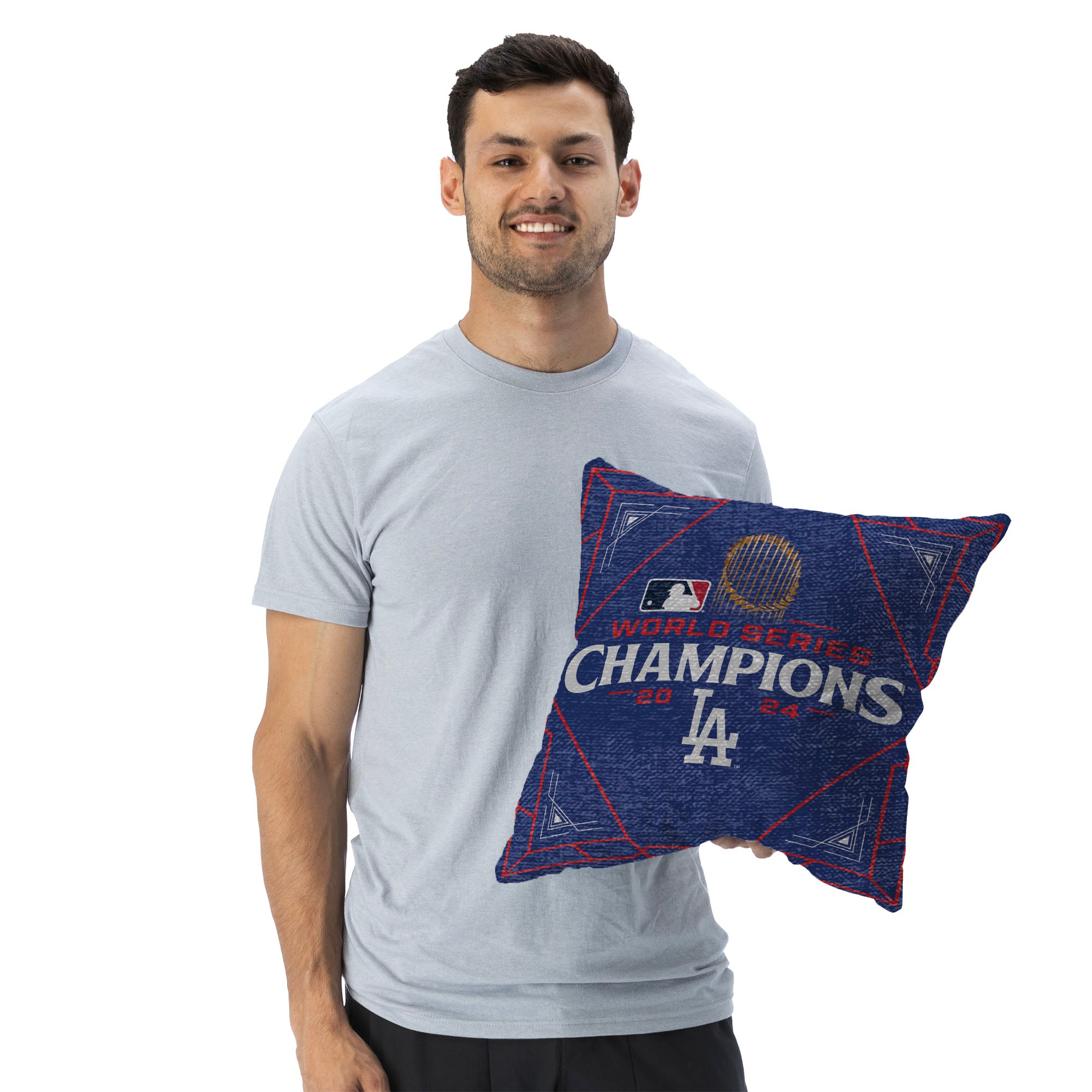 Los Angeles Dodgers 2024 MLB World Series Champs Tapestry Pillow 18×18 Inches