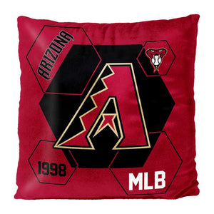 MLB Arizona Diamondbacks Connector Velvet Reverse Pillow 16 x 16 Inches